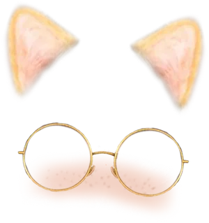 Cat Earsand Glasses Snapchat Filter PNG Image