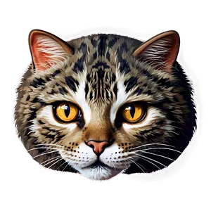 Cat Head Illustration Png Uhm PNG Image