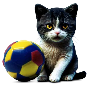 Cat With Toys Picture Png Nxr PNG Image