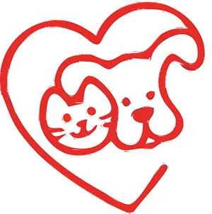 Catand Dog Heart Doodle PNG Image