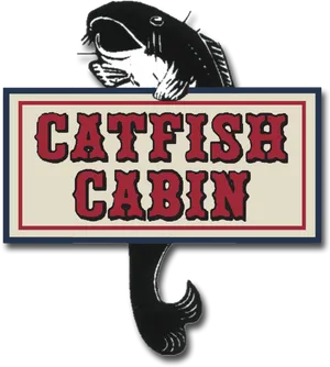 Catfish Cabin Sign Logo PNG Image