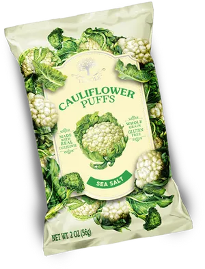 Cauliflower Puffs Snack Packaging PNG Image