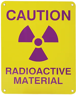 Caution Radioactive Material Sign PNG Image