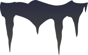 Cave Stalactites Silhouette PNG Image