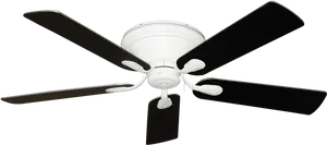 Ceiling Fan Black Blades PNG Image