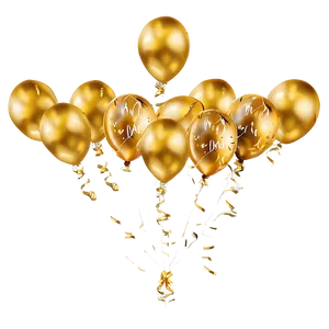 Celebration Gold Balloon Png 06212024 PNG Image