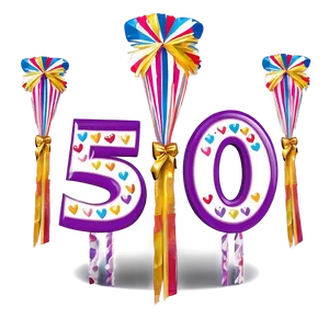 Celebratory 50th Birthday Bash Png Ops98 PNG Image