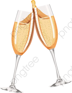 Celebratory Champagne Toast PNG