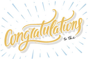 Celebratory Congratulations Graphic PNG Image