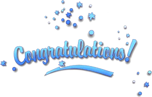 Celebratory Congratulations Message PNG Image