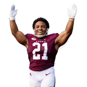 Celebratory Football Player Number21 PNG Image