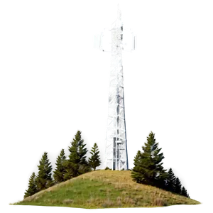 Cell Tower On Hill Png Ien PNG Image