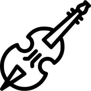 Cello Outline Graphic PNG Image