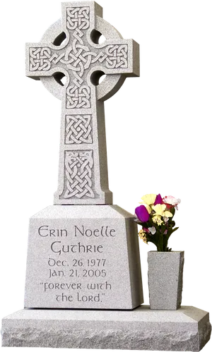 Celtic Cross Gravestone PNG Image