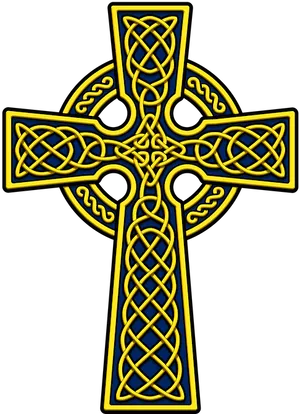 Celtic Cross Knotwork Art PNG Image