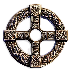 Celtic Cross With Dragons Png Jje PNG Image