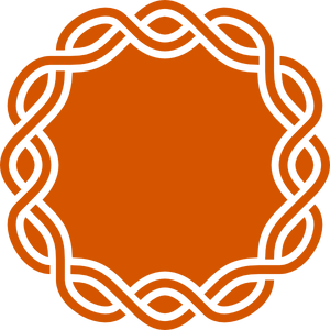 Celtic Knot Frame Orange Background PNG Image