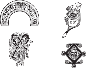 Celtic Knotwork Designs Dark Background PNG Image