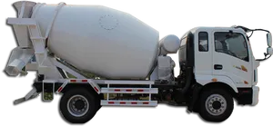 Cement Mixer Truck Side View PNG Image