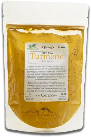 Cenzo100 Percent Pure Turmeric Package PNG Image