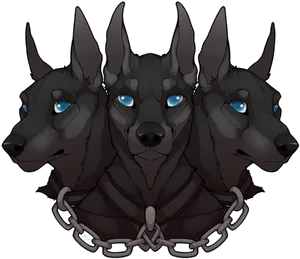 Cerberus Mythical Three Headed Dog PNG Image