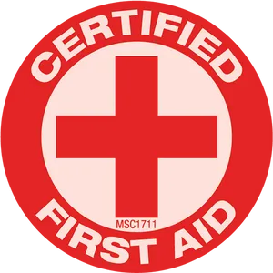 Certified First Aid Emblem PNG Image