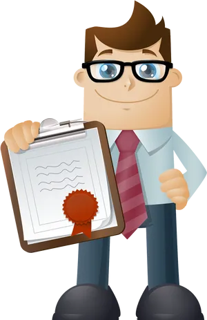 Certified Professional Cartoon PNG Image