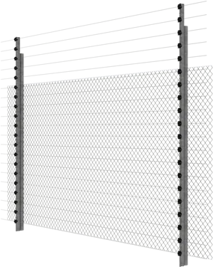 Chain Link Fence Black Background PNG Image