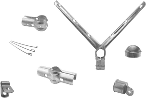 Chain Link Fence Hardware Components PNG Image