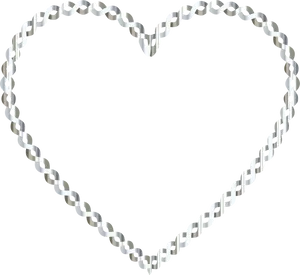 Chain Link Heart Shape PNG Image