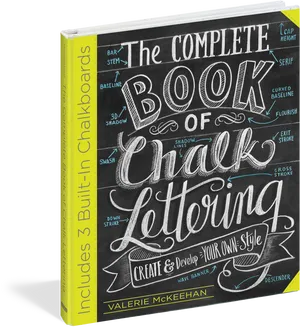 Chalk Lettering Book Cover PNG Image