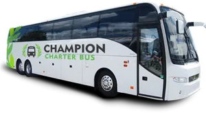 Champion Charter Bus Tour Vehicle PNG Image