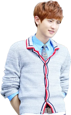 Chanyeolin Casual Knitwear PNG Image