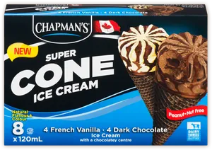 Chapmans Super Cone Ice Cream Box PNG Image