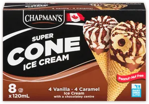 Chapmans Super Cone Ice Cream Packaging PNG Image