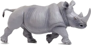 Charging Rhinoceros Isolated PNG Image