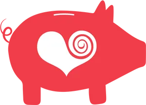 Charitable Piggy Bank Graphic PNG Image