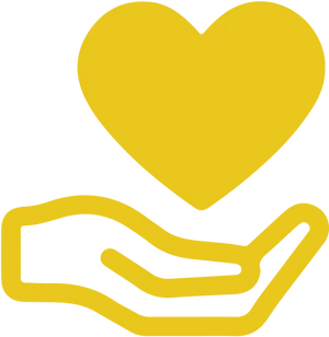 Charity Heart Hand Icon PNG Image