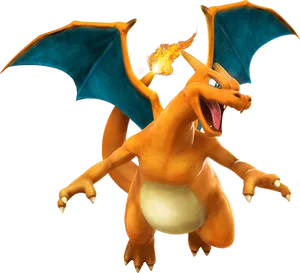 Charizard Fire Breathing Pokemon PNG Image