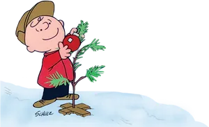 Charlie Brown Christmas Tree Decoration PNG Image