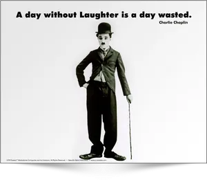 Charlie Chaplin Laughter Quote PNG Image