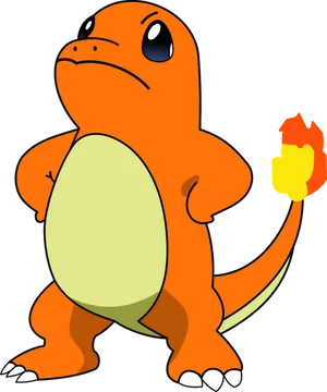 Charmander Pokemon Flame Tail Illustration PNG Image