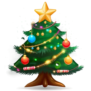 Charming Christmas Tree Illustration Png 06252024 PNG Image