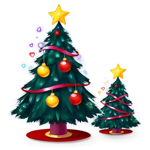 Charming Christmas Tree Illustration Png 45 PNG Image