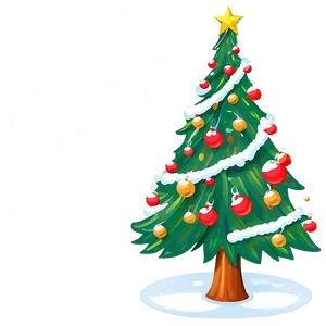 Charming Christmas Tree Illustration Png Wmu28 PNG Image