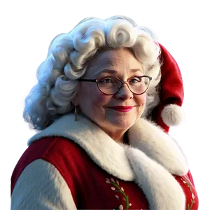 Charming Mrs Claus Art Png Vvf PNG Image