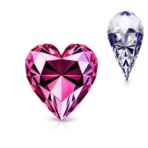 Charming Pink Heart Diamond Vector Png 93 PNG Image