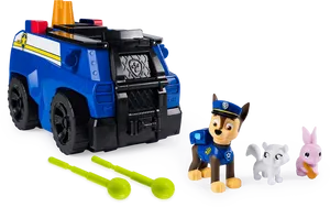 Chase Paw Patrol Vehicleand Figure Set PNG Image