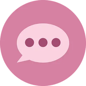 Chat Bubble Icon Purple Background PNG Image