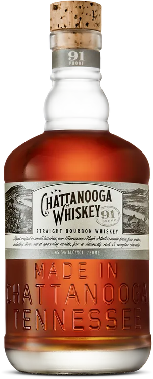 Chattanooga Whiskey Bottle91 Proof PNG Image